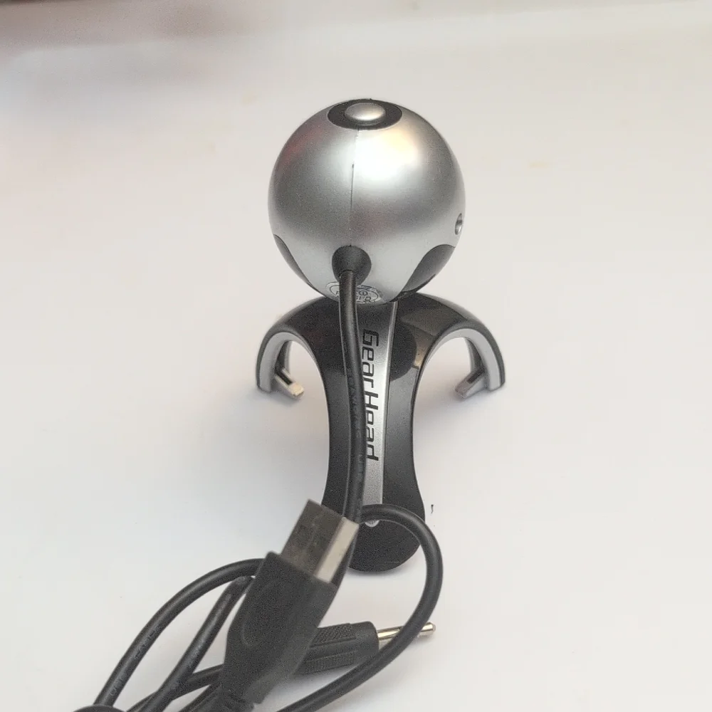 High-Definition Silver Webcam